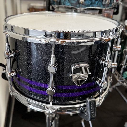 Odery Custom Snare 13 x 07" Araucaria Kessel, black sparkle & violet lines